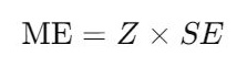 ME=Z×SE\text{ME} = Z \times SEME=Z×SE