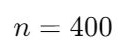 n=400n = 400n=400