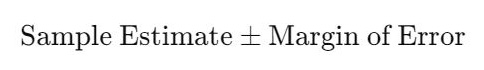 Sample Estimate ± Margin of Error